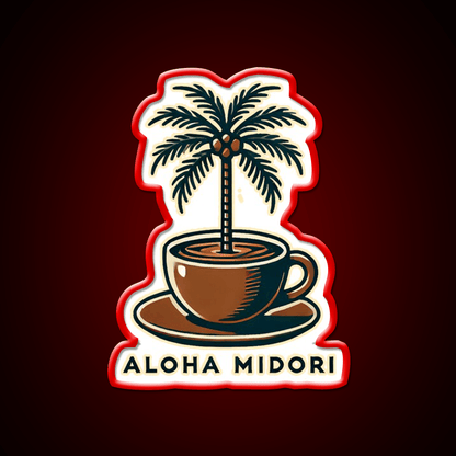 Palm Brew Cafe Led Neon Sign Espresso Bar Art Rgb Color - Shineneon