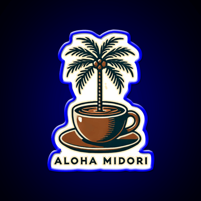Palm Brew Cafe Led Neon Sign Espresso Bar Art Rgb Color - Shineneon