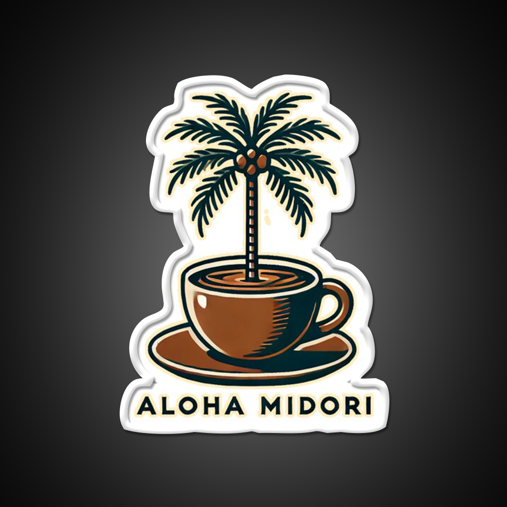 Palm Brew Cafe Led Neon Sign Espresso Bar Art Rgb Color