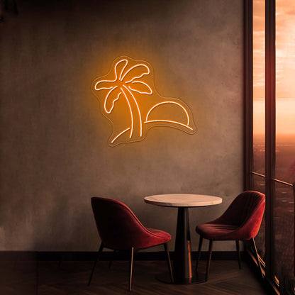 Palm Neon Sign Beach Wall Decor Led Signs