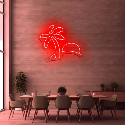 Palm Neon Sign Beach Wall Decor Led Signs