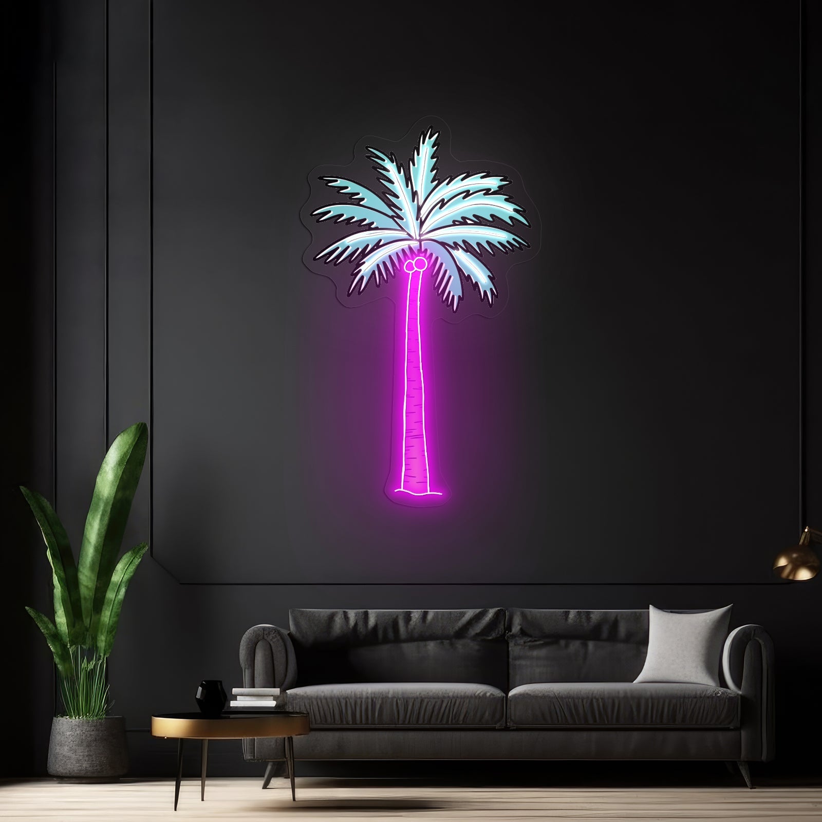 Palm Tree Multi Color Aesthetic Artwork Led Signs For Business - Shineneon