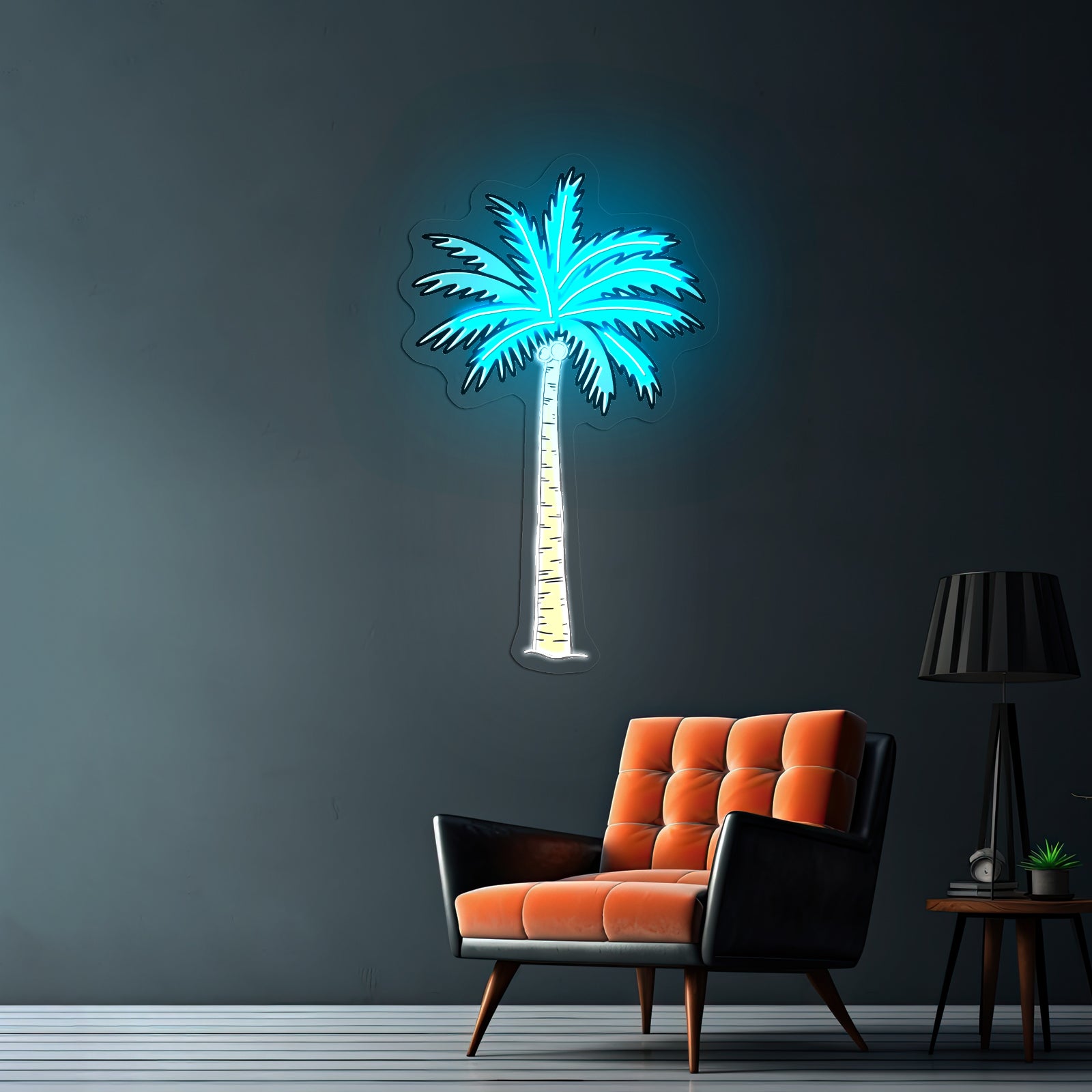 Palm Tree Multi Color Aesthetic Artwork Led Signs For Business