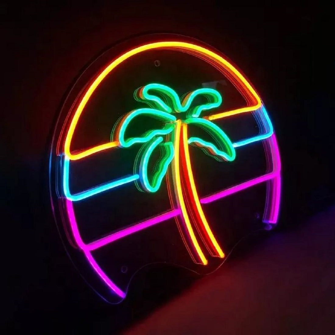 Palm Tree Rainbow Led Sign Business Neon Sign