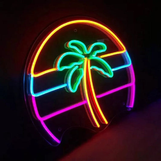 Palm Tree Rainbow Led Sign Business Neon Sign