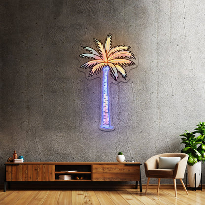 Palm Tree Tie Dye Artwork Custom Neon Sign For Aesthetic Home Decor - Shineneon