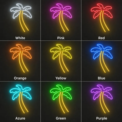 Palm Tree Wall Neon Sign LED Neon Sign color grid