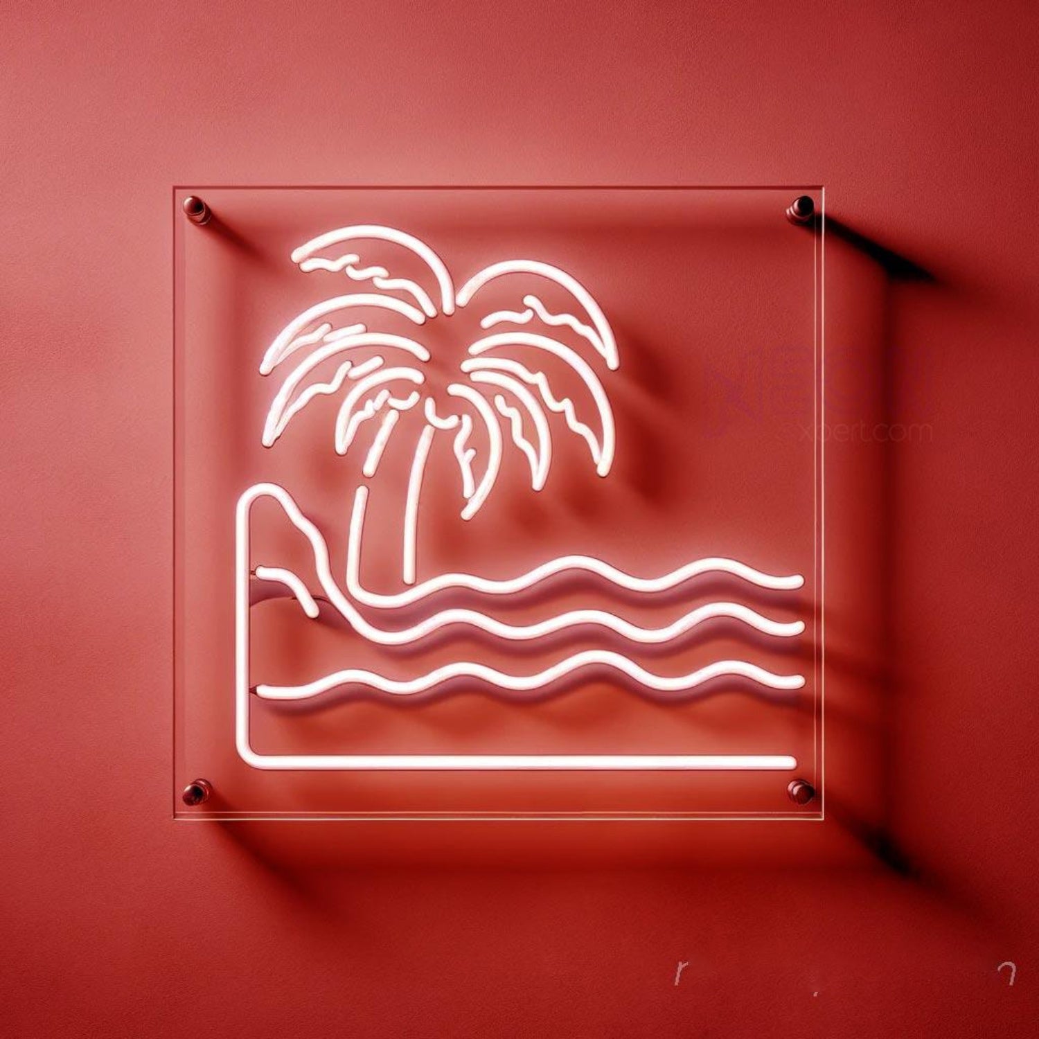 Palm Tree Waves Led Neon Sign For Tropical Home Decor And Coastal Cafe | Shineneon