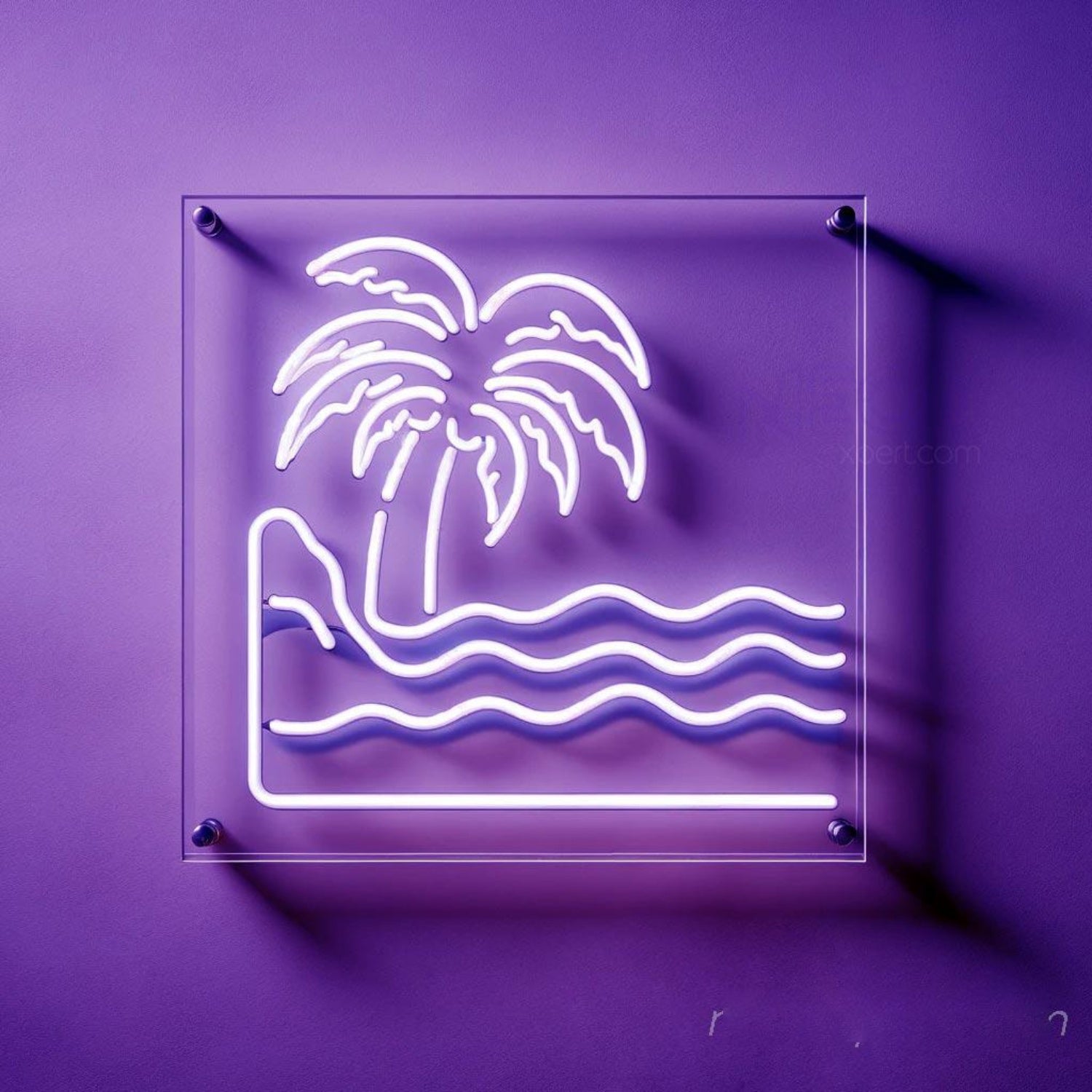 Palm Tree Waves Led Neon Sign For Tropical Home Decor And Coastal Cafe | Shineneon