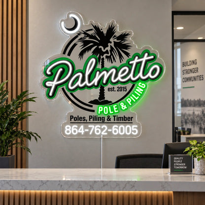 Palmetto Logo Custom LED Neon Sign - Shineneon