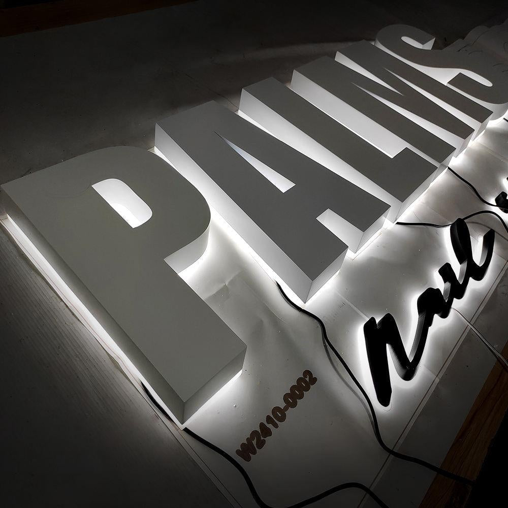 Palms 3D Backlit Letters Business Metal Led Sign - Shineneon