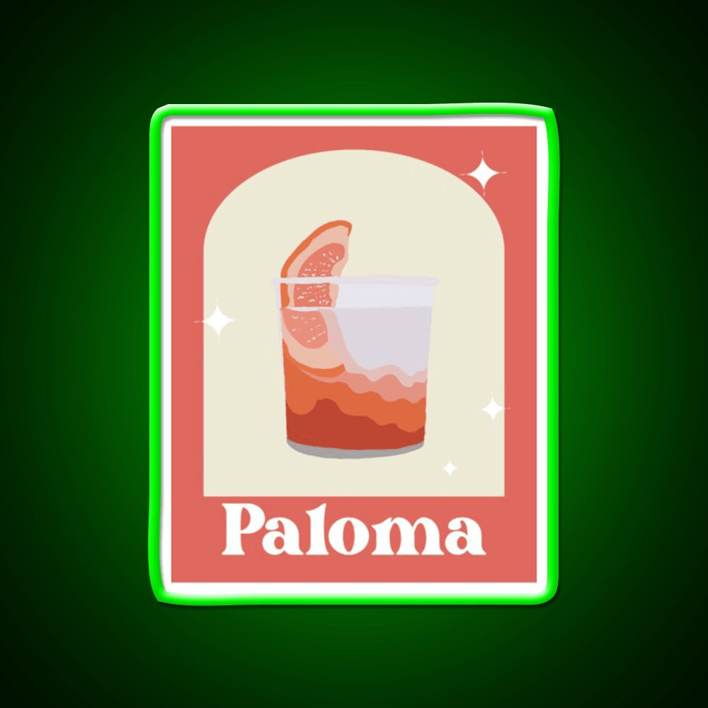 Paloma Cocktail Bar Decor Led Neon Sign Home Bar Decor Rgb Color - Shineneon