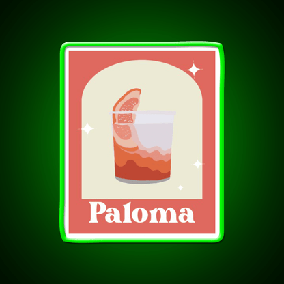 Paloma Cocktail Bar Decor Led Neon Sign Home Bar Decor Rgb Color - Shineneon
