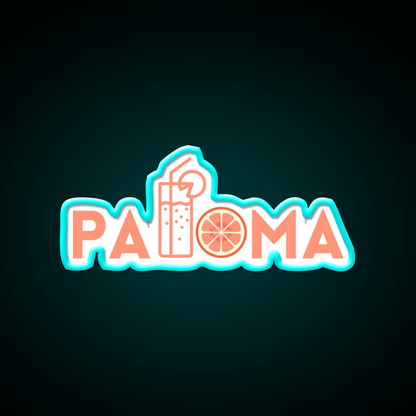 Paloma Cocktail Bar Decor Led Neon Sign Rgb Color - Shineneon