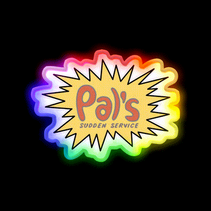 Pals Fast Food Led Neon Sign For Burger Place Rgb Color - LED neon sign close-up detail