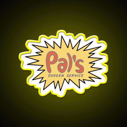 Pals Fast Food Led Neon Sign For Burger Place Rgb Color - Custom LED neon sign front view