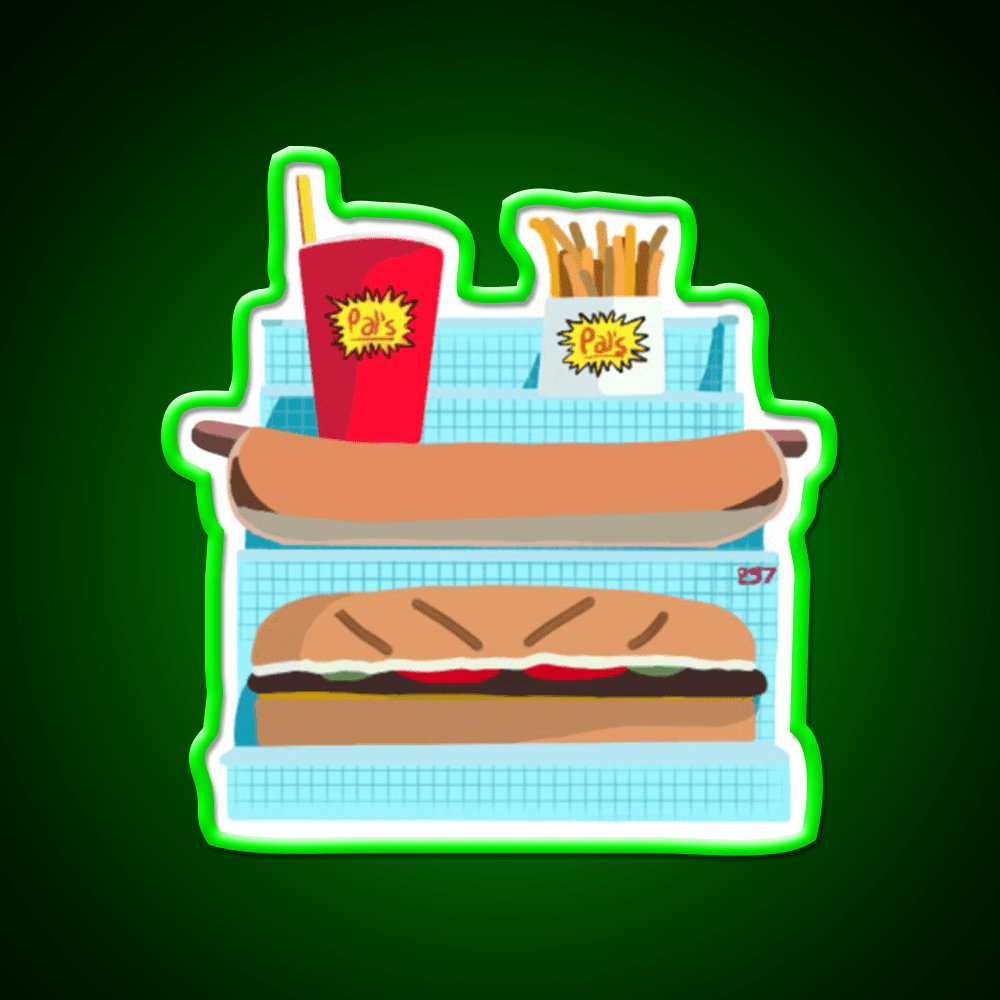 Pals Resturant Building Fast Food Led Neon Sign For Burger Place Rgb Color - Shineneon
