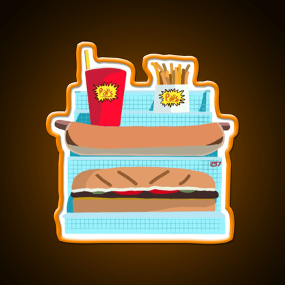 Pals Resturant Building Fast Food Led Neon Sign For Burger Place Rgb Color - Shineneon