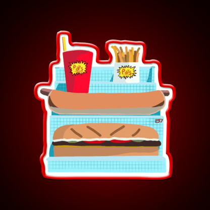 Pals Resturant Building Fast Food Led Neon Sign For Burger Place Rgb Color - Shineneon