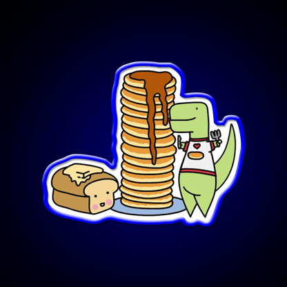 Pancake Fans Loof Timmy Snack Food Led Neon Sign Rgb Color - Shineneon