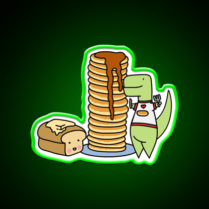 Pancake Fans Loof Timmy Snack Food Led Neon Sign Rgb Color - Shineneon
