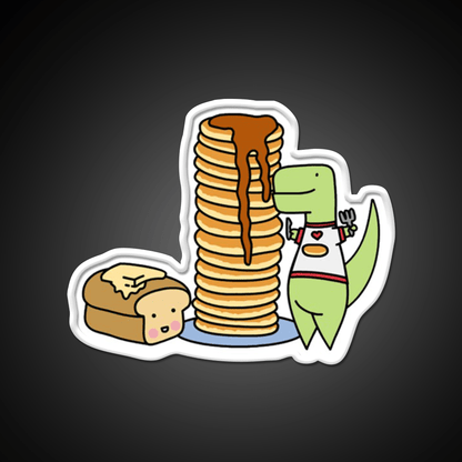Pancake Fans Loof Timmy Snack Food Led Neon Sign Rgb Color - Shineneon