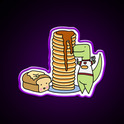 Pancake Fans Loof Timmy Snack Food Led Neon Sign Rgb Color - Shineneon