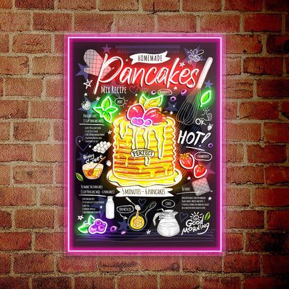 Pancakes Homemade Poster Acrylic Led Sign | Shineneon