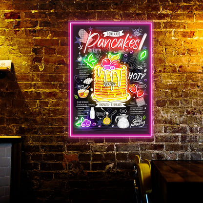 Pancakes Homemade Poster Acrylic Led Sign | Shineneon