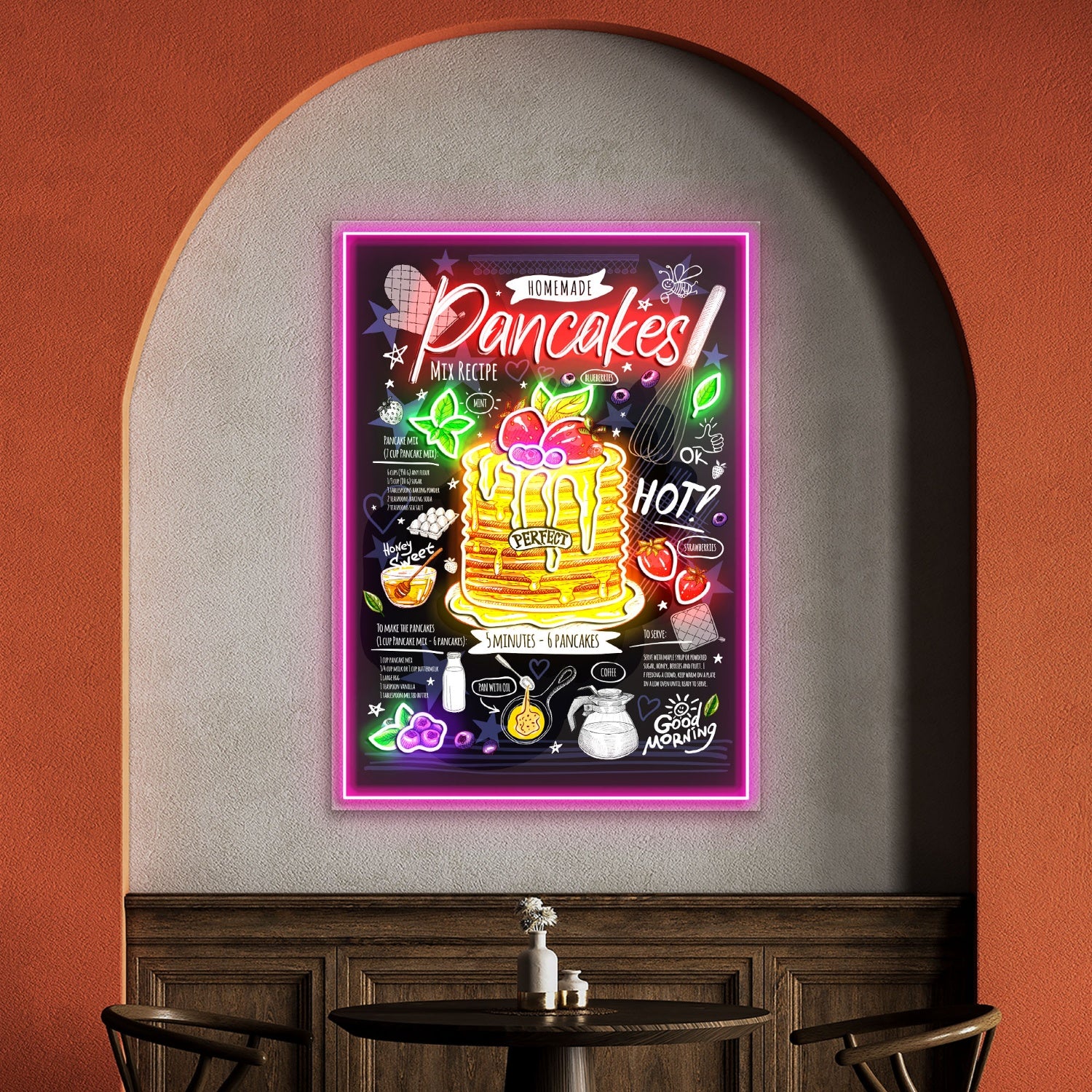 Pancakes Homemade Poster Acrylic Led Sign | Shineneon