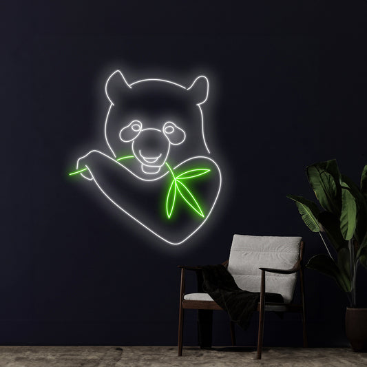 Panda Bamboo Neon Sign