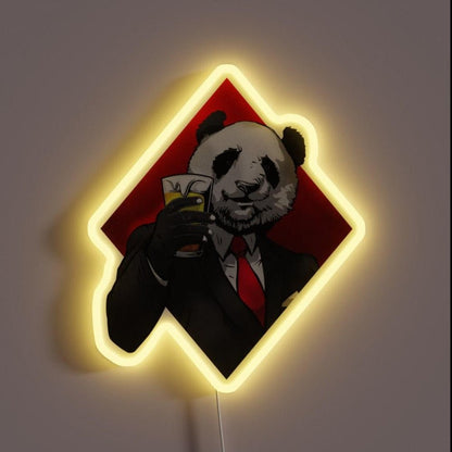 Panda Beer Cheers Rgb Led Neon Sign - Shineneon