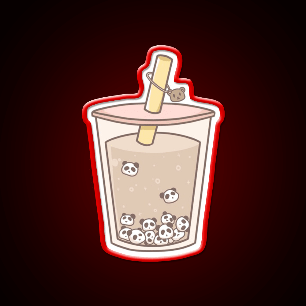 Panda Bubble Tea Led Neon Sign Chinese Food Rgb Color - Shineneon