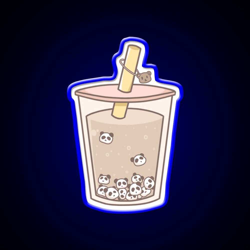 Panda Bubble Tea Led Neon Sign Chinese Food Rgb Color - Shineneon