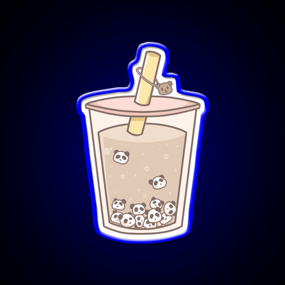 Panda Bubble Tea Led Neon Sign Chinese Food Rgb Color - Shineneon