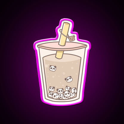 Panda Bubble Tea Led Neon Sign Chinese Food Rgb Color - Shineneon