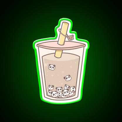 Panda Bubble Tea Led Neon Sign Chinese Food Rgb Color - Shineneon