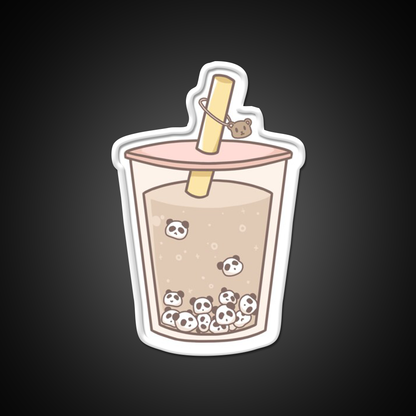 Panda Bubble Tea Led Neon Sign Chinese Food Rgb Color