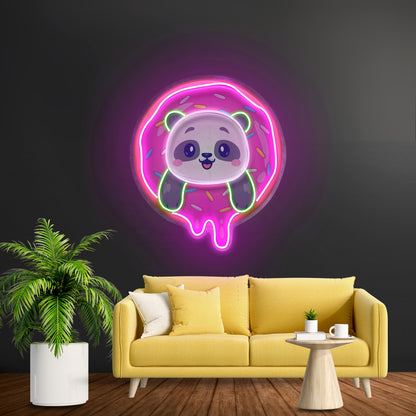 Panda Donut Led Neon Sign Light Custom Led Signs