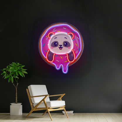 Panda Donut Led Neon Sign Light Custom Led Signs