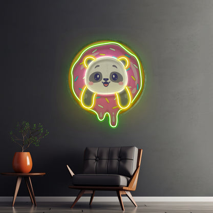 Panda Donut Led Neon Sign Light Custom Led Signs