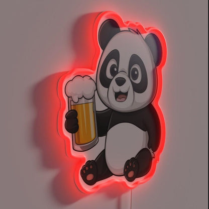 Panda Drink Beer Rgb Led Neon Sign - Shineneon