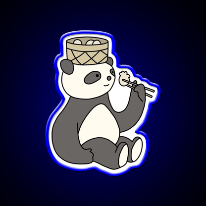 Panda Dumplings Led Neon Sign Chinese Food Rgb Color - Shineneon