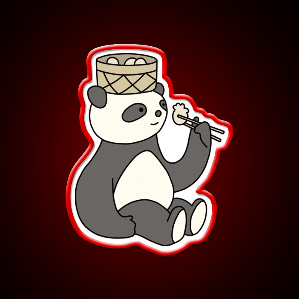 Panda Dumplings Led Neon Sign Chinese Food Rgb Color - Shineneon