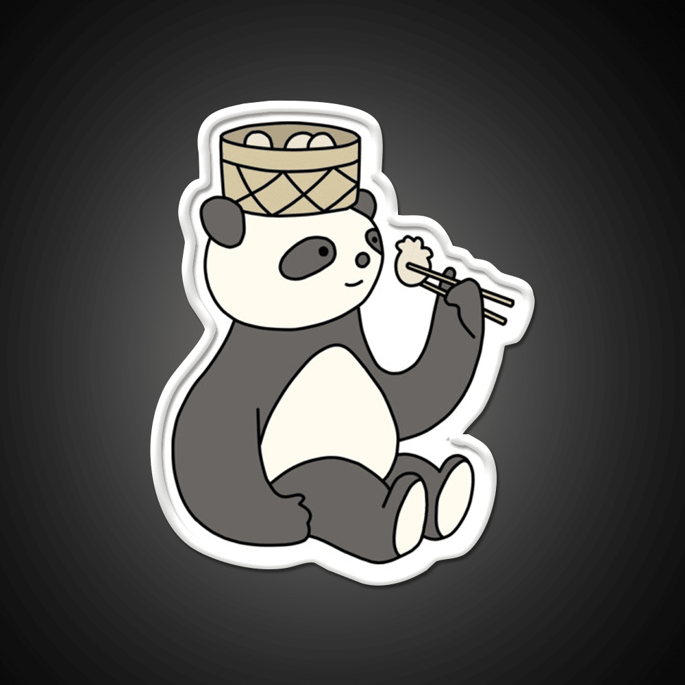 Panda Dumplings Led Neon Sign Chinese Food Rgb Color - Shineneon