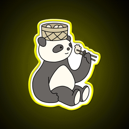Panda Dumplings Led Neon Sign Chinese Food Rgb Color