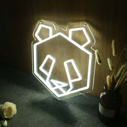 Panda Head Yellow Led Neon Sign - Shineneon