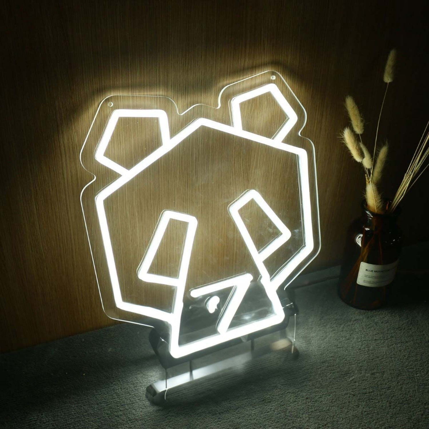 Panda Head Yellow Led Neon Sign - Shineneon