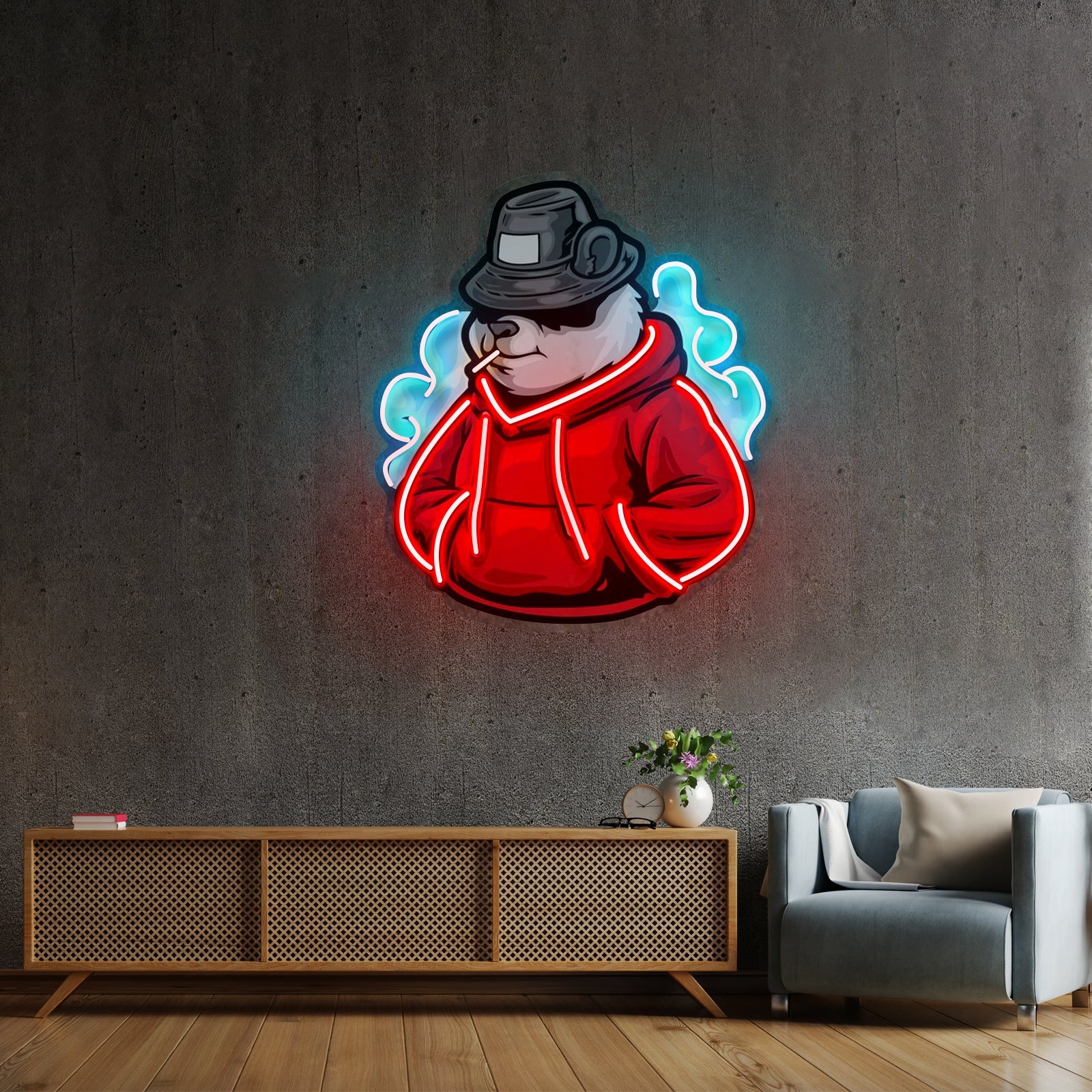 Panda Hoodie Led Neon Sign Light Custom Led Signs - Shineneon