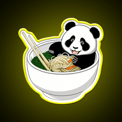 Panda In The Noodles Led Neon Sign Chinese Food Rgb Color - Shineneon